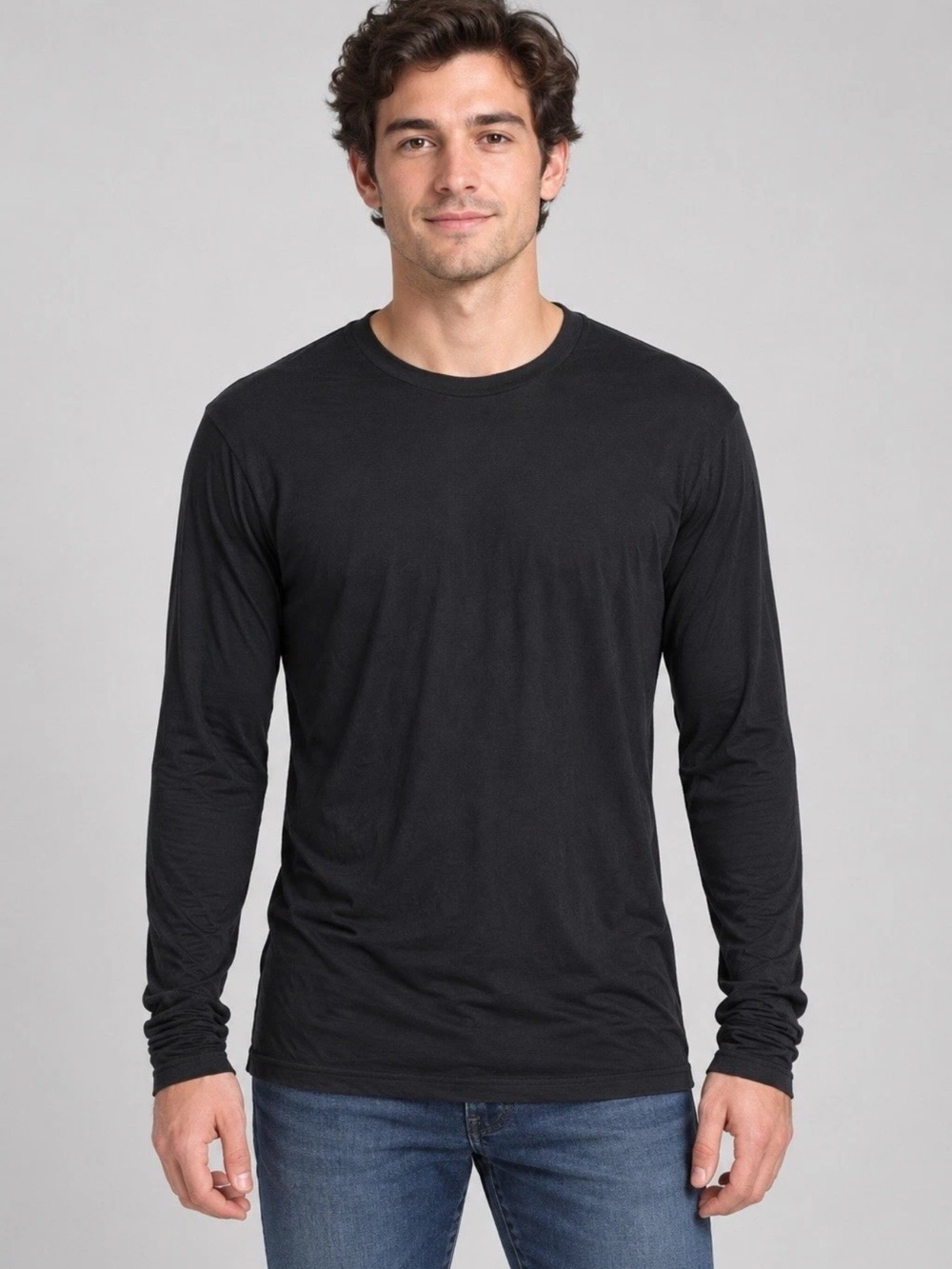 LK NW Rick Owens Fogachine SS
22 Black Long-Sleeve Dylan Tee Shirt Size M EU 48